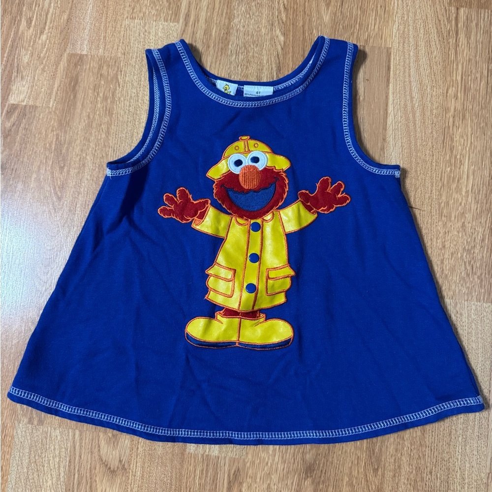 Vintage Sesame Street Elmo Swing Dress /Top/ Tunic/ Jumper Embroidery Size 4T